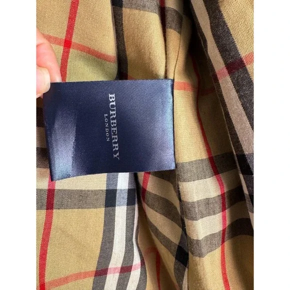 Burberry London Women's Heritage Trench Coat Nova Check Belted Beige Size 8 - Picture 9 of 16